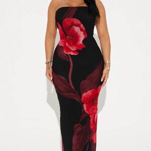 NEW NWT Black Mesh Double Lined Maxi Dress